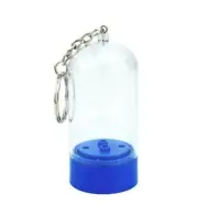 Lego Minifigure Display Keychain Case Keyring Blue