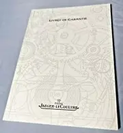 Jaeger LeCoultre Livret de Garantie Guarantee Warranty Booklet Authentic New