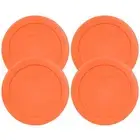 Pyrex 2 Cup Orange Replacement Lid 470mL Fits Round Glass Bowls BPA Free