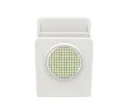 White Green Grid Decorative Pattern Desk Pencil Holder Cup Pen Organizer