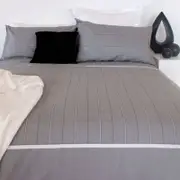 Apartmento Jasper Silver Polyester Cotton Quilt Cover Set King