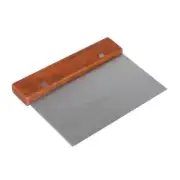 KH Stainless Steel Dough Scraper With Wood Handle – 150x75mm