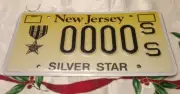 New Jersey SILVER STAR medal license plate War Combat Valor Military Decoration