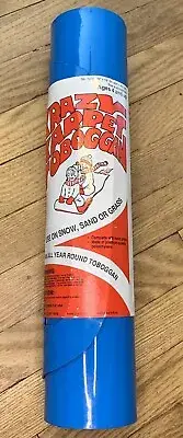 Vintage KRAZY KARPET TOBAOGGAN SNOW SLED New Blue Made In USA