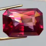 Natural 30.20 Ct Certified Unheated Purple Sapphire Emerald Cut Loose Gemstone