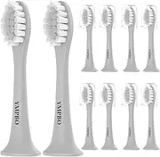 10 Pack Toothbrush Heads Compatible with Suri Electric Toothbrush, Replacement Brush Head Refill, White