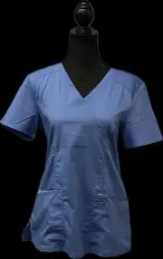 Cherokee Workwear Revolution Light Blue (CIE) Size Small Scrub Top