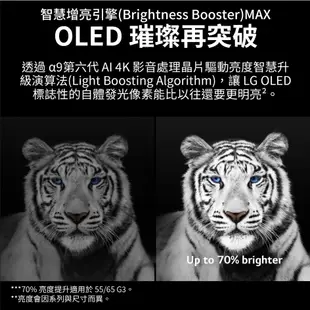 LG樂金 OLED65G3PSA OLED evo G3系列4K AI物聯網電視送HDMI線、防雷擊抗擺延長線、澤邦風扇