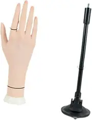 Perfeclan Resin Mannequin Hand Model,Jewelry Organizer,Practice Model Stand,Jewelry Display Holder Hand Model for Chain Bracelet Stores, Right hand
