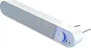 JSEIAJB Desktop Speakers with Long Design Heavy Subwoofer for Mobile Phone and Computer Stereo at Home(White-Mountain peach7)