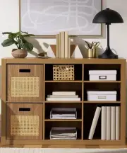 Better Homes&Gardens Springwood Adjustable Shelf Cube Storage Light Honey Finish