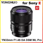 YONGNUO YN33mm F1.4S DA DSM WL Pro APS-C Auto Focus Prime Lens for Sony E-mount