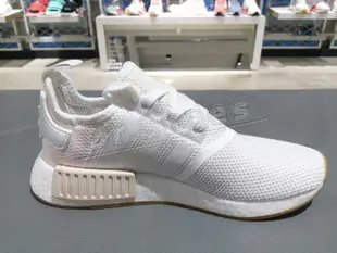 【Dr.Shoes 】Adidas NMD R1 PK Boost 女鞋 白 乾燥玫瑰 編織 休閒鞋 BC0237