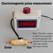 1/2" Digital Water Flow Control Meter Intelligent Flow Sensor Measuring Alarm