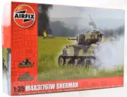 Airfix M4A3(76)W Sherman 1:35 Scale Plastic Model Tank Kit A1365