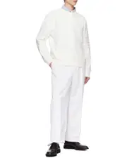 cotton straight-leg trousers 2,3,4 white