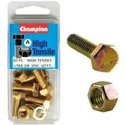 Champion High Tensile Bolts and Nuts BC15, 5/16"UNC x 3/4"