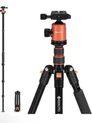 Geekoto Aluminium Tripod - 77" for DSLR Camera- 360 Ball Head