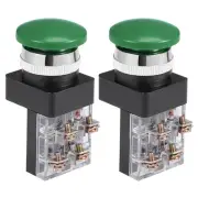 25mm Mounting Hole Momentary Push Button Switch Red DPST Green