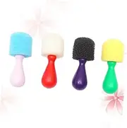 Sponge Brush Graffiti Tool 4pcs Boys and Kit Sponge Painting Brushes Art Craft Sets Doodle Tools for Boys and Girls Random