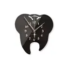 Modern Teeth Mirror Wall Clock Creative Mirror Clock Hanging Clock