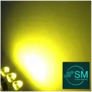 5mm Lemon Yellow Led Light Emitting Diode Straw Hat 100pcs Clear Round Head LED