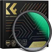 K&F Concept 82mm Blue Streak Effect Filter Anamorphic Optical Glass Light Flare Effect Filter for Camera Lens
