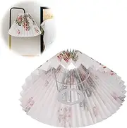 Pleated Lamp Shade,Scalloped Lampshade,Floral Printed Cloth Fabric Light Cover, Light Cover for Bedside Table and Floor Lamp,Chandelier Protector for Pendant Light Decor,Light Fixture Accessory