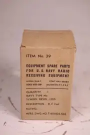 RAK-7 R.F. Coil Equipment Spare Parts U.S. Navy Item No. 39, New in Box