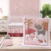 The Peanutshell 4 Piece Organic Cotton Baby Crib Bedding Set for Girls - Newb...