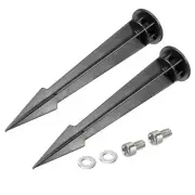 8pcs Solar Light Spikes,43x210mm Threaded M5 Ground Stakes for Pathway Lamps