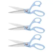 3pcs Sewing Scissors Stainless Steel Tailor Scissors Durable Sewing Shears Blue
