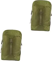 BESPORTBLE 2pcs Compression Bag Sack Storage Bag Organizer Liner Camping Clothes Bag Travel Compression Bags Stuff Bag 210d Nylon Quarter Grid Pu Coating Material