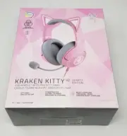 New Razer Kraken Kitty V2 USB Wired RGB Headset Chroma Kitty Ears Quartz Pink Ed