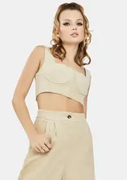 [Glamorous] Stone Underwire Cropped Tank Top