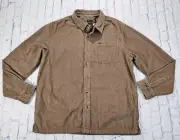 Buffalo David Bitton MENS SZ XL Jeremias Mink Brown Shacket Thick Corduroy Shirt
