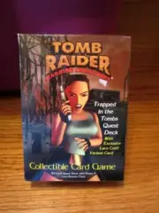 Vintage 1999 Tomb Raider Starring Lara Croft Trapped in the Tomb CCG Sealed card