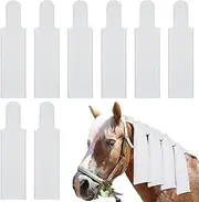 Eccliy 8 Pcs Horse Mane Bags Bulk White Pet Supplies for Protect Horse's Mane from Wind Sun Mud Preventing Tangles