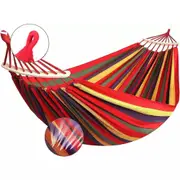 320KG Double Hanging Hammock Outdoor Garden Swinging Bed Camping Travel Beach Red