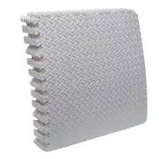 8PCs EVA Foam Exercise Tiles Floor Mat Gym Floor Fitness Yoga Workout 24x24 Whit