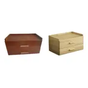 Desktop Wooden Storage Box Double Layer Coffee Pod Storage Drawer for Home