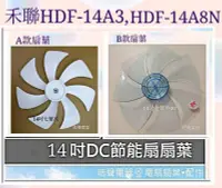 在飛比找露天拍賣優惠-現貨 禾聯HDF-14A3 HDF-14A8N扇葉14吋DC