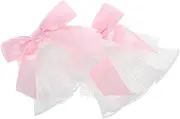 MERRYHAPY Detachable Lace Bow Sleeves for Women Hand Cuffs Ruffled Design for Nail Art Photo Shoot Makeup Birthday Party Prom