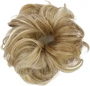 LALADEFIEE for Girls Ponytail Extensions Bun Hair Extension Bun Wig Hairpiece Wavy for Women (27h613)