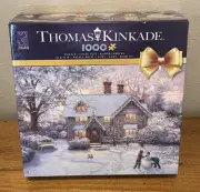 NEW Christmas at Gingerbread Cottage Thomas Kinkade Jigsaw Puzzle 1000 pieces