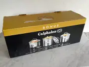 CALPHALON 3 Piece Stainless Steel Canister Set NEW