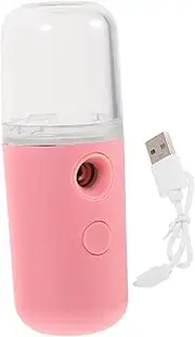 FOMIYES USB Nano Mist Facial Steamer Portable Handheld Spray Device for Easy Push Switch Operation Non Slip Grip for Daily Skincare Routine Pink