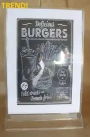 18 Restaurant table menu Takeaway price stand Notice sign holder Sale display A5