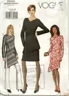 Vogue 7525 Misses Dress Tunic Skirt Shaped Hemline Pants Sized 14 - 18