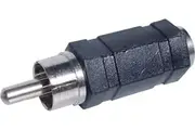 Dynalink RCA Male To 3.5mm Mono Female Adapter for Audio and Video use